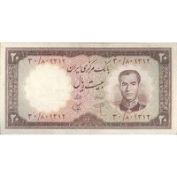 اسکناس 20 ریال 1340 - تک - AU50 - محمد رضا شاه