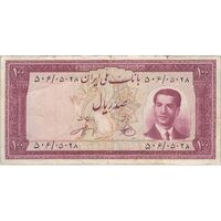 اسکناس 100 ریال کراواتی 1330 - تک - VF25 - محمد رضا شاه