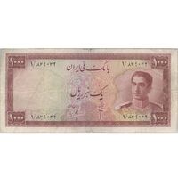 اسکناس 1000 ریال سری سوم - تک - VF20 - محمد رضا شاه