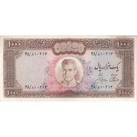 اسکناس 1000 ریال (آموزگار - جهانشاهی) - تک - AU55 - محمد رضا شاه