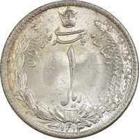 سکه 1 ریال 1313/2 (سورشارژ تاریخ نوع یک) - MS65 - رضا شاه