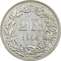 سکه 2 فرانک 1944 دولت فدرال - EF45 - سوئیس