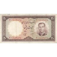 اسکناس 20 ریال 1340 - تک - VF35 - محمد رضا شاه