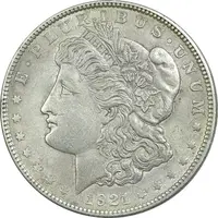 سکه یک دلار 1921 مورگان - AU55 - آمریکا