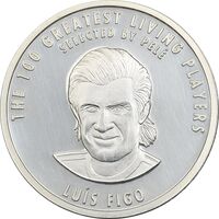 مدال نقره یادبود 100 سالگی فیفا 2004 - PF62 - لوئیس فیگو