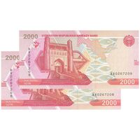 اسکناس 2000 سوم 2021 جمهوری - جفت - UNC64 - ازبکستان