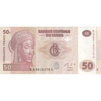 اسکناس 50 فرانک 2013 جمهوری دموکراتیک - تک - UNC63 - کنگو