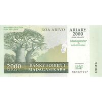 اسکناس 2000 آریاری بدون تاریخ (2007) جمهوری سوم - تک - UNC63 - ماداگاسکار