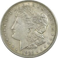 سکه یک دلار 1921 مورگان - AU55 - آمریکا
