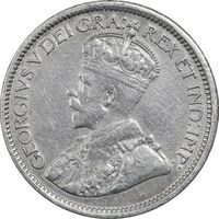 سکه 10 سنت 1913 جرج پنجم - EF45 - کانادا