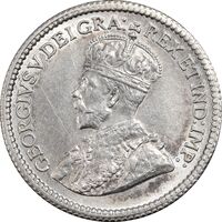 سکه 5 سنت 1912 جرج پنجم - MS62 - کانادا