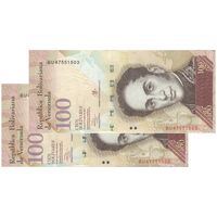 اسکناس 100 بولیوار 2013 جمهوری بولیواری - جفت - UNC63 - ونزوئلا