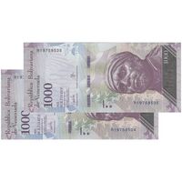 اسکناس 1000 بولیوار 2017 جمهوری بولیواری - جفت - UNC63 - ونزوئلا