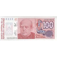 اسکناس 100 آئوسترال بدون تاریخ (1989-1990) جمهوری فدرال - RDP, JGF² - تک - UNC64 - آرژانتین