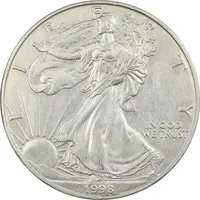 سکه 1 دلار 1998 عقاب - AU50 - آمریکا