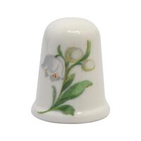 انگشتانه چینی قدیمی طرح گل - کد 005844