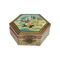 جعبه خاتم کاری طرح شکارگاهی - 051349