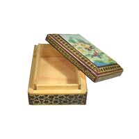 جعبه خاتم کاری طرح شکارگاهی - 051350