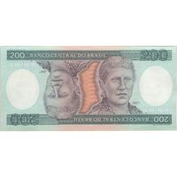 اسکناس 200 کروزریو بدون تاریخ(1984) - امضای (EG¹, ACP) جمهوری فدراتیو - تک - UNC62 - برزیل