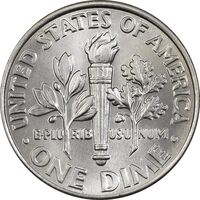 سکه 1 دایم 2019P روزولت - MS63 - آمریکا