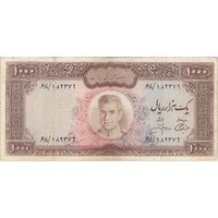 اسکناس 1000 ریال (آموزگار - جهانشاهی) - تک - VF35 - محمد رضا شاه