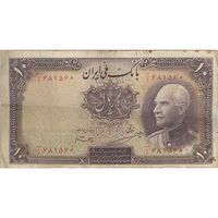 اسکناس 10 ریال پشت فارسی (مهر 1319) - تک - VF25 - رضا شاه