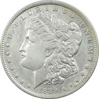 سکه یک دلار 1889 - O - مورگان - MS61 - آمریکا