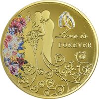 سکه هدیه ازدواج - طلایی - UNC - مدل 3