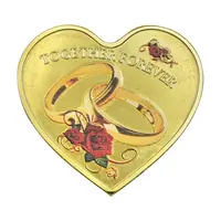 سکه هدیه ازدواج - طلایی - UNC - طرح قلب