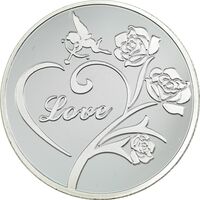 سکه هدیه ازدواج - نقره ای - UNC - طرح قلب