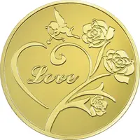 سکه هدیه ازدواج - طلایی - UNC - طرح قلب