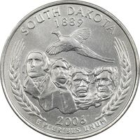 سکه کوارتر دلار 2006D ایالتی (داکوتای جنوبی) - AU - آمریکا