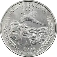 سکه کوارتر دلار 2006D ایالتی (داکوتای جنوبی) - AU - آمریکا