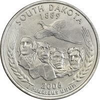 سکه کوارتر دلار 2006P ایالتی (داکوتای جنوبی) - AU - آمریکا