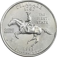 سکه کوارتر دلار 1999P ایالتی (دلاویر) - AU - آمریکا