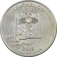 سکه کوارتر دلار 2008D ایالتی (نیومکزیکو) - AU - آمریکا