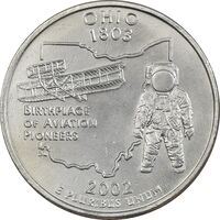 سکه کوارتر دلار 2002P ایالتی (اوهایو) - AU - آمریکا