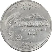 سکه کوارتر دلار 2007P ایالتی (واشنگتن) - AU - آمریکا
