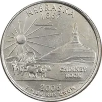 سکه کوارتر دلار 2006D ایالتی (نبراسکا) - AU - آمریکا