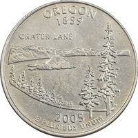 سکه کوارتر دلار 2005D ایالتی (اورگن) - AU - آمریکا