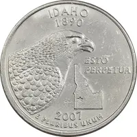 سکه کوارتر دلار 2007P ایالتی (آیداهو) - AU - آمریکا