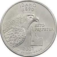 سکه کوارتر دلار 2007P ایالتی (آیداهو) - AU - آمریکا