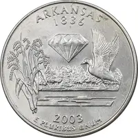 سکه کوارتر دلار 2003D ایالتی (آرکانزاس) - MS63 - آمریکا