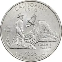 سکه کوارتر دلار 2005P ایالتی (کالیفرنیا) - AU - آمریکا