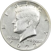 سکه نیم دلار 1972D کندی - AU50 - آمریکا