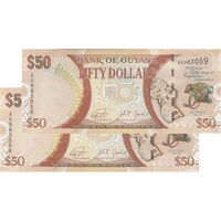 اسکناس 50 دلار 2016 جمهوری - جفت - UNC63 - گویان