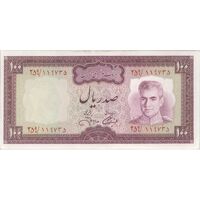 اسکناس 100 ریال (آموزگار - جهانشاهی) - تک - UNC62 - محمد رضا شاه