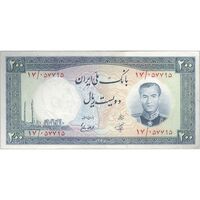 اسکناس 200 ریال 1337 - تک - EF45 - محمد رضا شاه