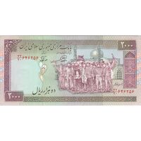 اسکناس 2000 ریال (محمدخان - نوربخش) شماره بزرگ - نخ نستعلیق - تک - EF - جمهوری اسلامی