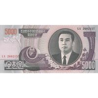 اسکناس 5000 وون 2006 جمهوری دموکراتیک خلق - تک - UNC64 - کره شمالی